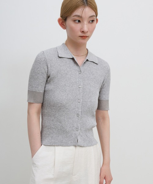 select MOCA(セレクトモカ)の「【ZOZO限定】ハーフスリーブリブニットカーディガン(カーディガン/ボレロ・レディース・グレー/ブラック/ライトブルー・FREE)」の19枚目の写真