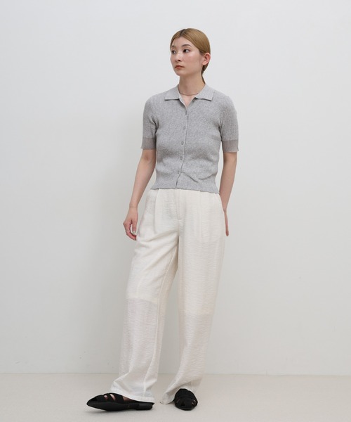 select MOCA(セレクトモカ)の「【ZOZO限定】ハーフスリーブリブニットカーディガン(カーディガン/ボレロ・レディース・グレー/ブラック/ライトブルー・FREE)」の5枚目の写真
