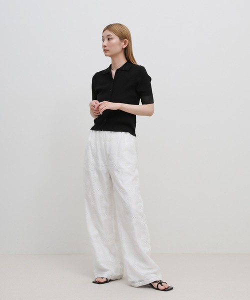 select MOCA(セレクトモカ)の「【ZOZO限定】ハーフスリーブリブニットカーディガン(カーディガン/ボレロ・レディース・グレー/ブラック/ライトブルー・FREE)」の6枚目の写真
