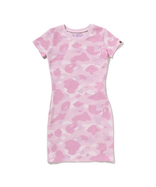 A BATHING APE（アベイシングエイプ）の「COLOR CAMO JERSEY DRESS（ワンピース・レディース・ピンク/ホワイト・MEDIUM/X-SMALL/SMALL）」の2枚目の写真