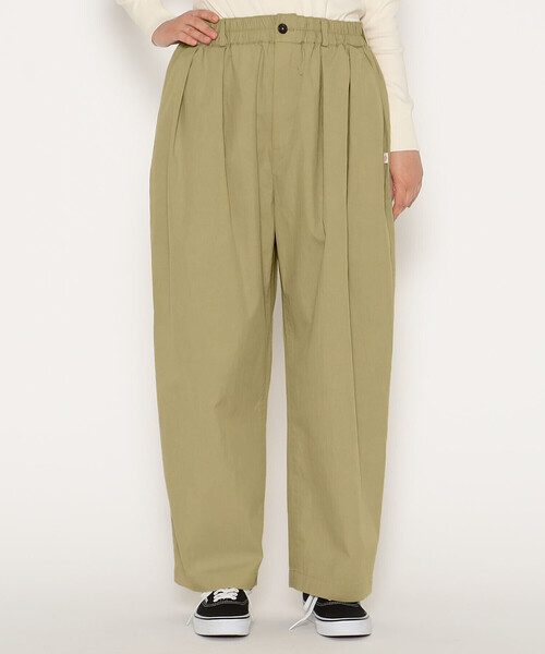 Women's C/N Twill Double Pleated Easy Pants（チノパンツ）｜DANTON