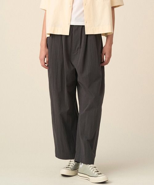 DANTON(ダントン)の「Women's C/N Twill Double Pleated Easy Pants(チノパンツ・レディース・オリーブ/チャコール/ベージュ/ネイビー・36/38)」の2枚目の写真