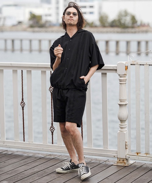 CAMBIO(カンビオ)の「mhs2552-Cotton Linen Tape Switch Open Collar Shirts オープンカラーシャツ(CAM26SS-024)(シャツ/ブラウス・メンズ・ブラック/ベージュ/グリーン・S/L/M)」の10枚目の写真