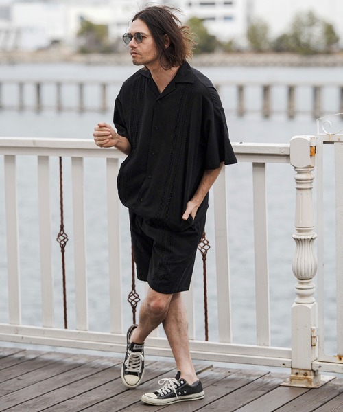 CAMBIO(カンビオ)の「mhs2552-Cotton Linen Tape Switch Open Collar Shirts オープンカラーシャツ(CAM26SS-024)(シャツ/ブラウス・メンズ・ブラック/ベージュ/グリーン・S/L/M)」の11枚目の写真