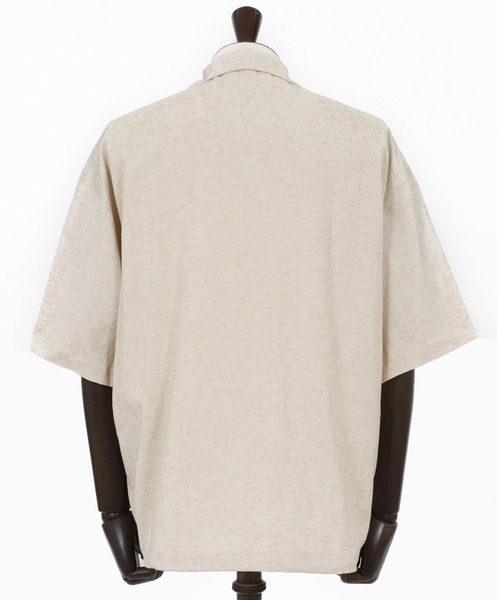 CAMBIO(カンビオ)の「mhs2552-Cotton Linen Tape Switch Open Collar Shirts オープンカラーシャツ(CAM26SS-024)(シャツ/ブラウス・メンズ・ブラック/ベージュ/グリーン・S/L/M)」の19枚目の写真