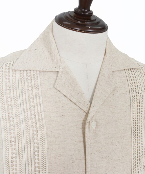 CAMBIO(カンビオ)の「mhs2552-Cotton Linen Tape Switch Open Collar Shirts オープンカラーシャツ(CAM26SS-024)(シャツ/ブラウス・メンズ・ブラック/ベージュ/グリーン・S/L/M)」の20枚目の写真
