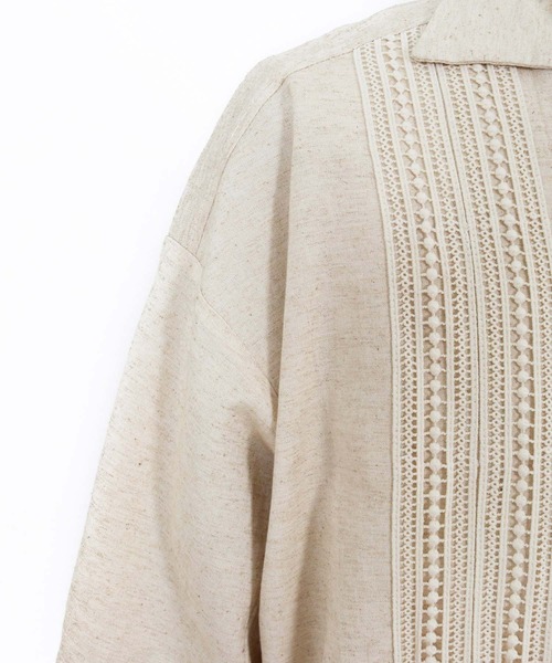 CAMBIO(カンビオ)の「mhs2552-Cotton Linen Tape Switch Open Collar Shirts オープンカラーシャツ(CAM26SS-024)(シャツ/ブラウス・メンズ・ブラック/ベージュ/グリーン・S/L/M)」の21枚目の写真