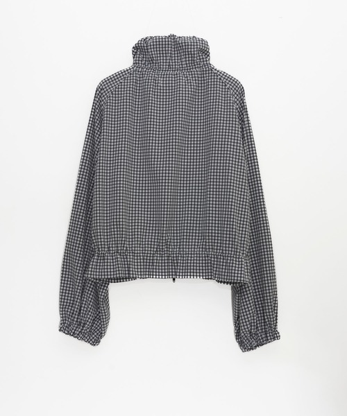 Nora Lily elle(ノラリリーエル)の「【Nora Lily】「elle」Gingham Gathered Blouson(ブルゾン・レディース・ブラック/グレー・FREE)」の11枚目の写真