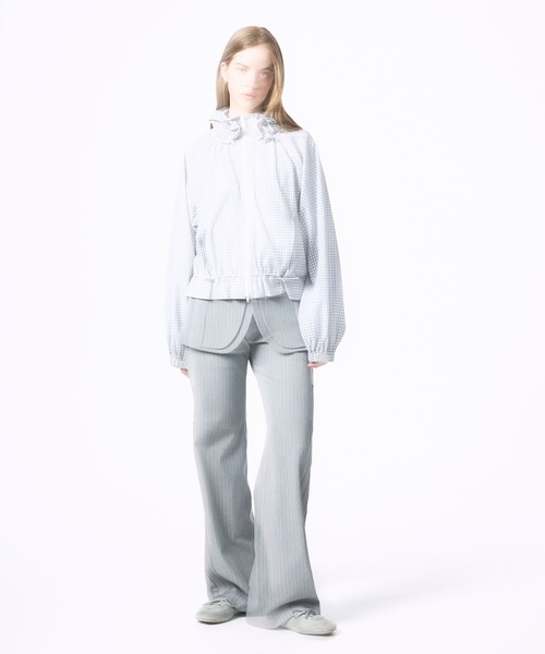 Nora Lily elle(ノラリリーエル)の「【Nora Lily】「elle」Gingham Gathered Blouson(ブルゾン・レディース・ブラック/グレー・FREE)」の13枚目の写真