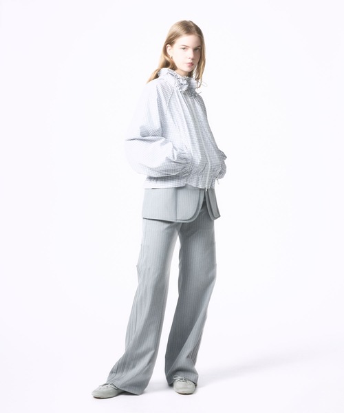Nora Lily elle(ノラリリーエル)の「【Nora Lily】「elle」Gingham Gathered Blouson(ブルゾン・レディース・ブラック/グレー・FREE)」の14枚目の写真