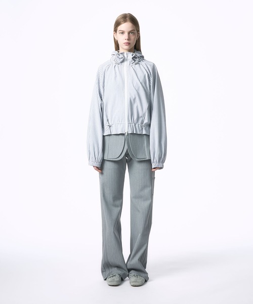 Nora Lily elle(ノラリリーエル)の「【Nora Lily】「elle」Gingham Gathered Blouson(ブルゾン・レディース・ブラック/グレー・FREE)」の15枚目の写真