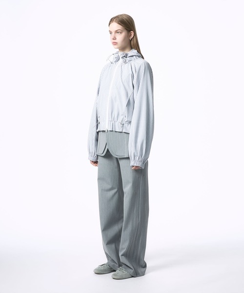 Nora Lily elle(ノラリリーエル)の「【Nora Lily】「elle」Gingham Gathered Blouson(ブルゾン・レディース・ブラック/グレー・FREE)」の16枚目の写真