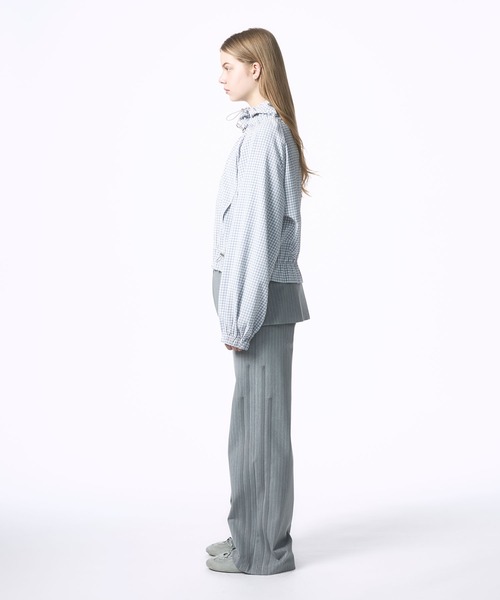 Nora Lily elle(ノラリリーエル)の「【Nora Lily】「elle」Gingham Gathered Blouson(ブルゾン・レディース・ブラック/グレー・FREE)」の17枚目の写真
