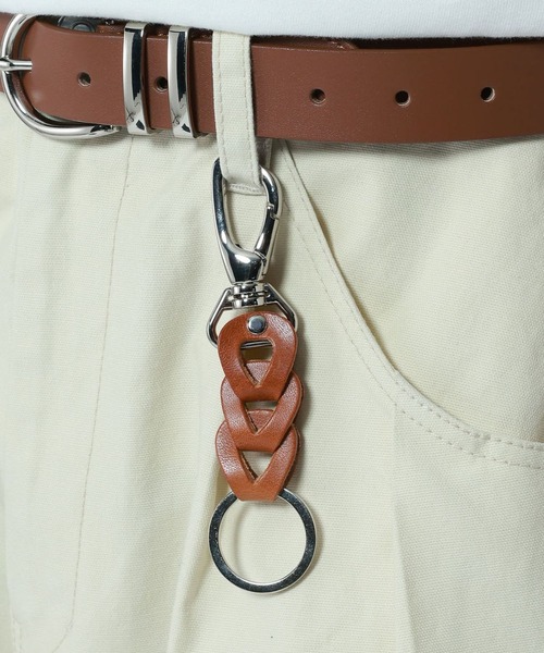 RAGEBLUE(レイジブルー)の「【MADE IN JAPAN】Real Leather Key Ring/本革キーホルダー(キーホルダー・メンズ・ブラック/ダークブラウン/ベージュ・FREE)」の6枚目の写真