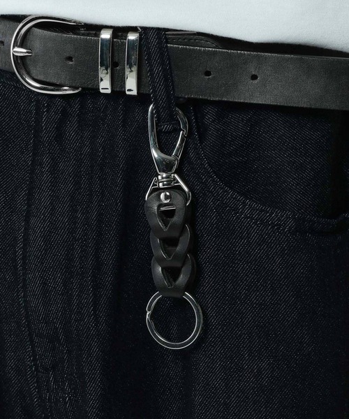 RAGEBLUE(レイジブルー)の「【MADE IN JAPAN】Real Leather Key Ring/本革キーホルダー(キーホルダー・メンズ・ブラック/ダークブラウン/ベージュ・FREE)」の5枚目の写真