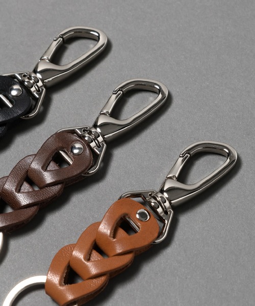 RAGEBLUE(レイジブルー)の「【MADE IN JAPAN】Real Leather Key Ring/本革キーホルダー(キーホルダー・メンズ・ブラック/ダークブラウン/ベージュ・FREE)」の4枚目の写真