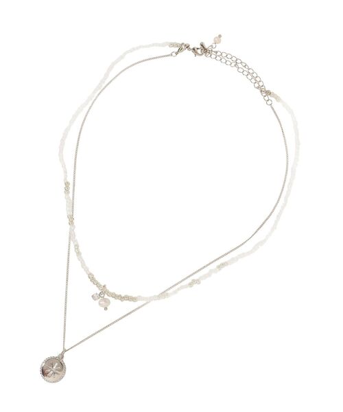 earth music&ecology（アースミュージックアンドエコロジー）の「2SETビーズ&プレートネックレス（ネックレス・レディース・シルバー/ゴールド・FREE）」の9枚目の写真