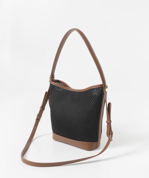 RODE SKO（ロデスコ）の「グラスホルダーセットメッシュ2WAYバッグ（ショルダーバッグ・レディース・グレー/ダークブラウン/ブラック・ONE）」の18枚目の写真