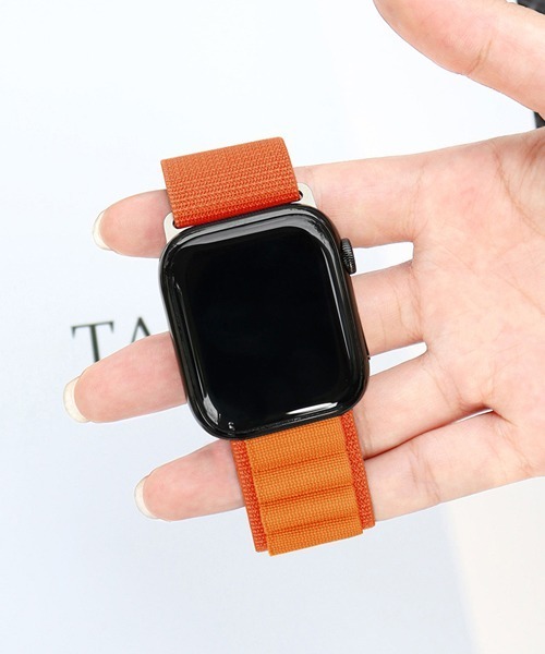 Fun & Daily(ファンアンドデイリー)の「Nylon Loop Apple Watch Band / アップルウオッチ(デジタル腕時計・メンズ・オレンジ/グリーン/ブラック/オリーブ・A/B)」の4枚目の写真