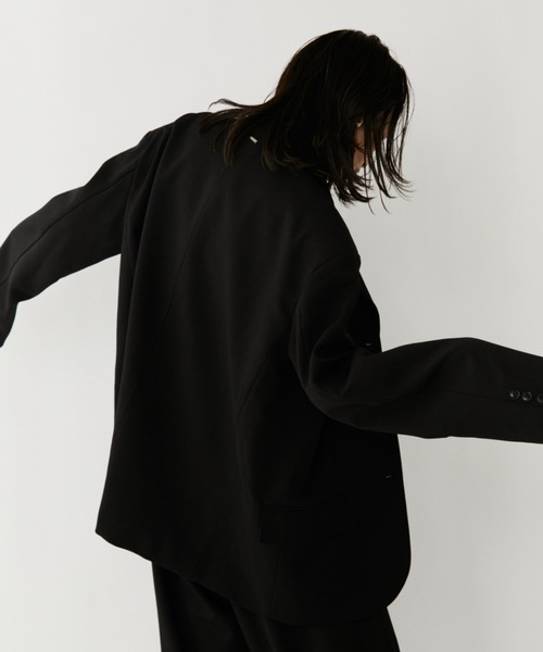 VION(ヴィオン)の「Oversized Tailored Jacket / オーバーサイズテーラードジャケット(テーラードジャケット・レディース・ブルーグレー/ブラック/チャコールグレー・S/M)」の16枚目の写真