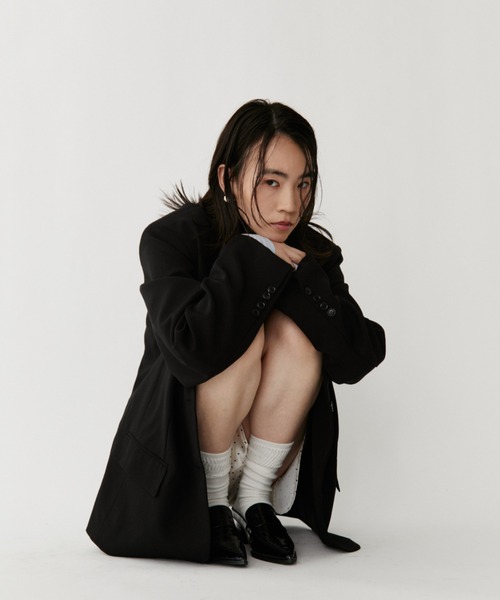 VION(ヴィオン)の「Oversized Tailored Jacket / オーバーサイズテーラードジャケット(テーラードジャケット・レディース・ブルーグレー/ブラック/チャコールグレー・S/M)」の10枚目の写真