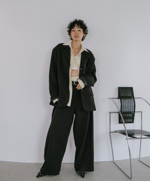 VION(ヴィオン)の「Oversized Tailored Jacket / オーバーサイズテーラードジャケット(テーラードジャケット・レディース・ブルーグレー/ブラック/チャコールグレー・S/M)」の21枚目の写真