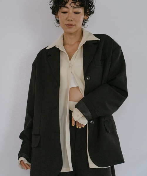 VION(ヴィオン)の「Oversized Tailored Jacket / オーバーサイズテーラードジャケット(テーラードジャケット・レディース・ブルーグレー/ブラック/チャコールグレー・S/M)」の19枚目の写真