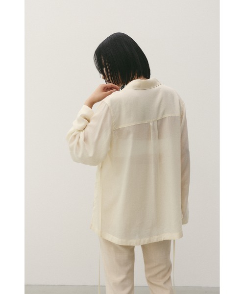 STYLEMIXER(スタイルミキサー)の「テーラーカラーオープンシャツ(シャツ/ブラウス・レディース・オレンジ/アイボリー/サックスブルー/ライトブラウン・FREE)」の10枚目の写真