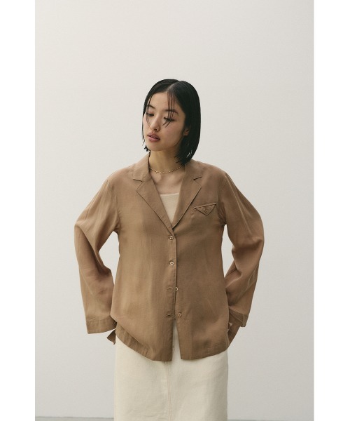 STYLEMIXER(スタイルミキサー)の「テーラーカラーオープンシャツ(シャツ/ブラウス・レディース・オレンジ/アイボリー/サックスブルー/ライトブラウン・FREE)」の20枚目の写真