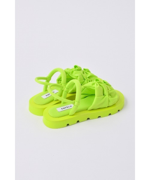ENFOLD(エンフォルド)の「PADDED SANDALS(サンダル・レディース・ブラック/ライム/アイボリー・36/37/38)」の6枚目の写真