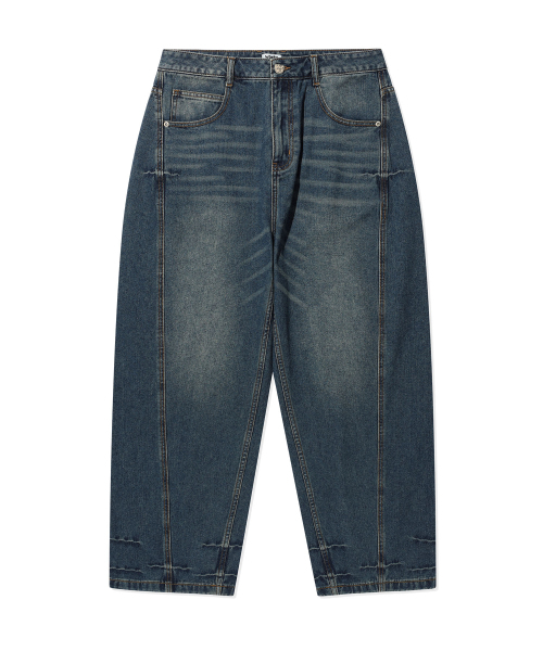 Wacky WiLLy（ワッキーウィリー）の「[26SS] ワイドデニムパンツインディゴ（デニムパンツ・レディース・その他・SMALL/MEDIUM/LARGE/X-LARGE）」の2枚目の写真
