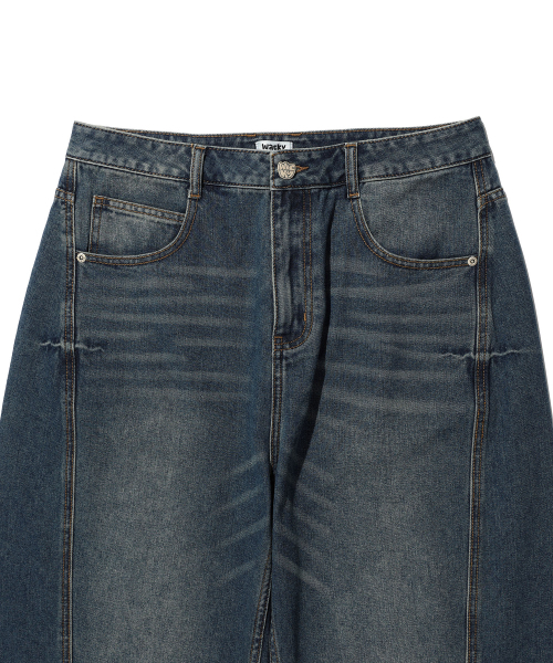Wacky WiLLy（ワッキーウィリー）の「[26SS] ワイドデニムパンツインディゴ（デニムパンツ・レディース・その他・SMALL/MEDIUM/LARGE/X-LARGE）」の4枚目の写真