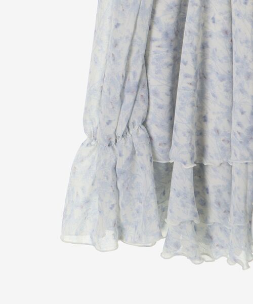 MAJESTIC LEGON（マジェスティックレゴン）の「アメスリフリルリボンミニワンピース（ワンピース・レディース・アイボリー/ブルー系その他2/ホワイト系その他2/グレー・MEDIUM）」の8枚目の写真