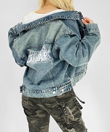 MATU:TA（マトゥータ）の「[横浜 DeNA BAYSTARS 公認ライセンス商品]BAYSTARS DENIM JACKET/横浜DeNAベイスターズ デニムジャケット ジージャン 春アウター ミドル丈 刺繍ロゴ（デニムジャケット）」
