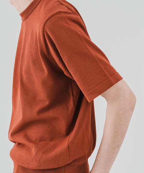 EDIFICE（エディフィス）の「Essential ニット Tシャツ（Tシャツ/カットソー・メンズ・その他4/ホワイト/ワインレッド/マルチ/ブラック・48/46）」の3枚目の写真