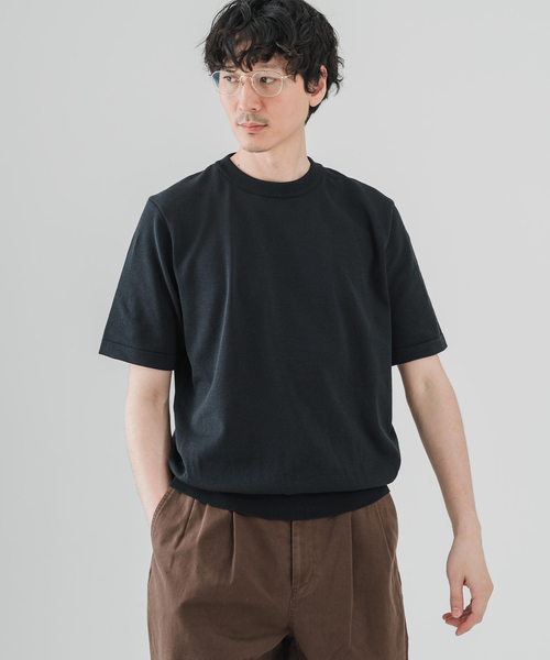 EDIFICE（エディフィス）の「Essential ニット Tシャツ（Tシャツ/カットソー・メンズ・その他4/ホワイト/ワインレッド/マルチ/ブラック・48/46）」の8枚目の写真