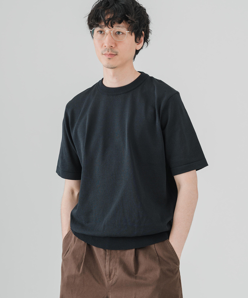 EDIFICE（エディフィス）の「Essential ニット Tシャツ（Tシャツ/カットソー・メンズ・その他4/ホワイト/ワインレッド/マルチ/ブラック・48/46）」の9枚目の写真