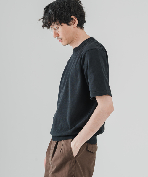 EDIFICE（エディフィス）の「Essential ニット Tシャツ（Tシャツ/カットソー・メンズ・その他4/ホワイト/ワインレッド/マルチ/ブラック・48/46）」の10枚目の写真