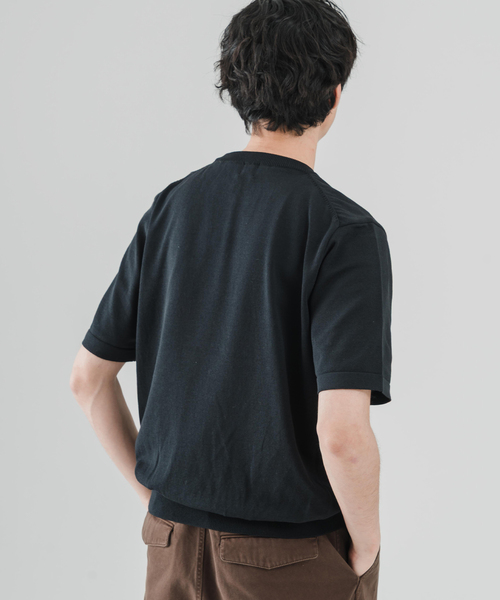 EDIFICE（エディフィス）の「Essential ニット Tシャツ（Tシャツ/カットソー・メンズ・その他4/ホワイト/ワインレッド/マルチ/ブラック・48/46）」の11枚目の写真