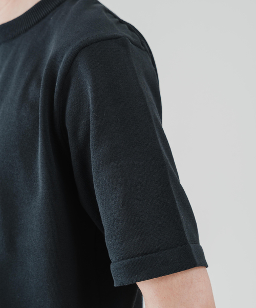 EDIFICE（エディフィス）の「Essential ニット Tシャツ（Tシャツ/カットソー・メンズ・その他4/ホワイト/ワインレッド/マルチ/ブラック・48/46）」の12枚目の写真