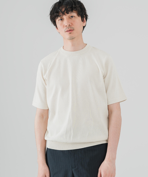 EDIFICE（エディフィス）の「Essential ニット Tシャツ（Tシャツ/カットソー・メンズ・その他4/ホワイト/ワインレッド/マルチ/ブラック・48/46）」の15枚目の写真