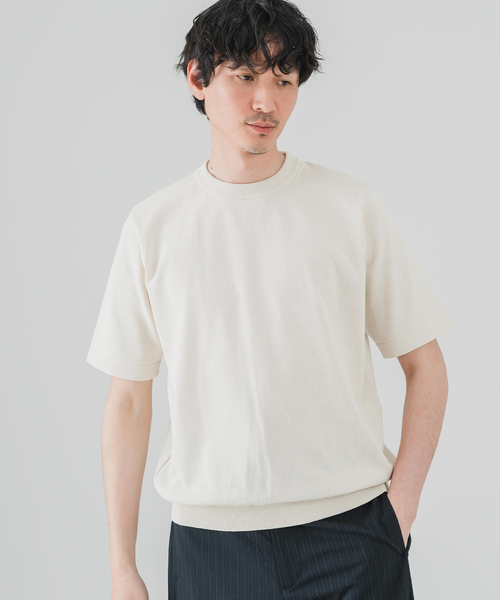 EDIFICE（エディフィス）の「Essential ニット Tシャツ（Tシャツ/カットソー・メンズ・その他4/ホワイト/ワインレッド/マルチ/ブラック・48/46）」の16枚目の写真