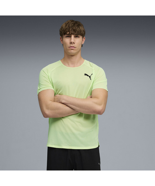 PUMA(プーマ)の「PUMA プーマ メンズ ランニング ライトスピード 半袖 Tシャツ(Tシャツ/カットソー・メンズ・ライム/ブラック・X-LARGE/MEDIUM/LARGE/X-SMALL/SMALL)」の1枚目の写真