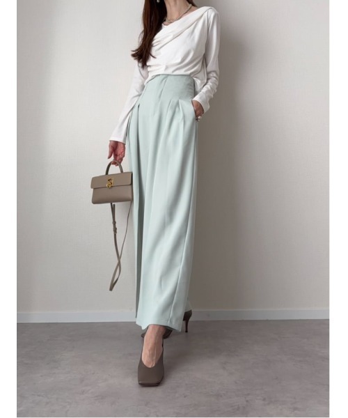 fifth（フィフス）の「ドレープデザインカットソー（Tシャツ/カットソー・レディース・ホワイト/ブラック・M）」の8枚目の写真