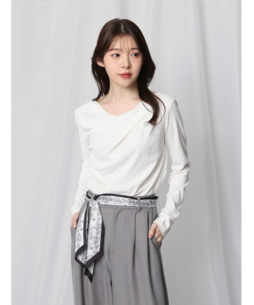 fifth（フィフス）の「ドレープデザインカットソー（Tシャツ/カットソー・レディース・ホワイト/ブラック・M）」の11枚目の写真