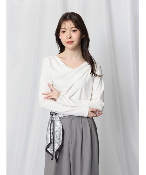 fifth（フィフス）の「ドレープデザインカットソー（Tシャツ/カットソー・レディース・ホワイト/ブラック・M）」の12枚目の写真