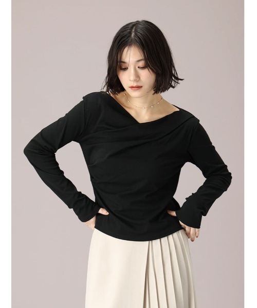 fifth（フィフス）の「ドレープデザインカットソー（Tシャツ/カットソー・レディース・ホワイト/ブラック・M）」の17枚目の写真