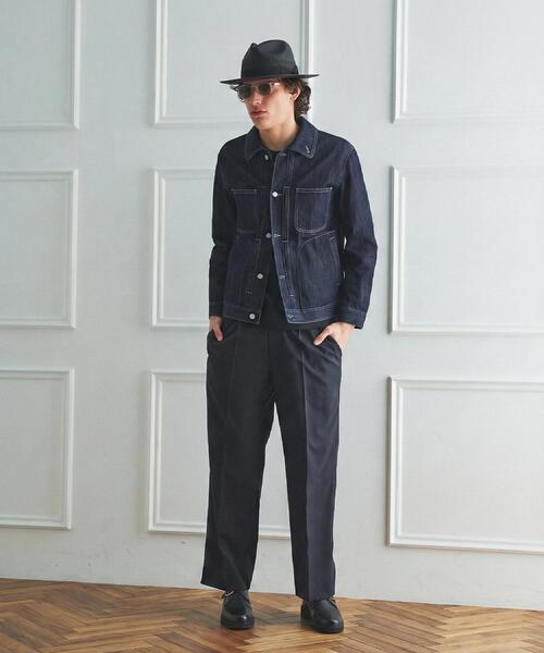 TAKEO KIKUCHI（タケオキクチ）の「【BOWLER HAT LABEL】TWギャバジン ワイドイージースラックス（スラックス・メンズ・ネイビー/ダークブラウン・04/03/02）」の11枚目の写真