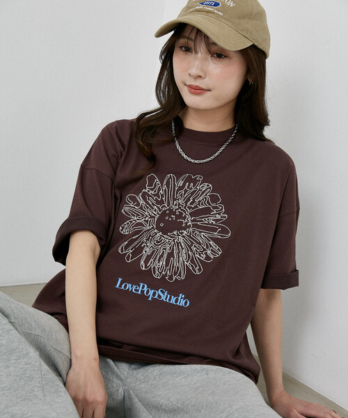 PUBLUX(パブリュクス)の「PUBLUX/パブリュクス <機能性素材>LOVE POP STUDIO フラワー エンブロイダリー Tシャツ 限定展開(Tシャツ/カットソー・メンズ・ブラック/ホワイト/ブラウン/ネイビー・LARGE/MEDIUM/SMALL)」の22枚目の写真