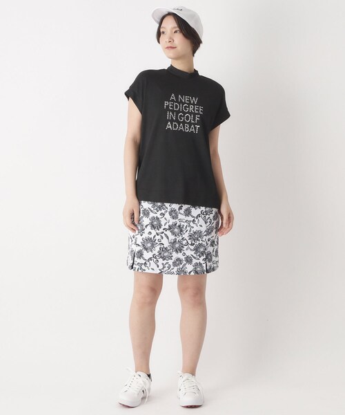 adabat(アダバット)の「【吸水速乾】UVメッセージロゴモックT(Tシャツ/カットソー・レディース・ライトブルー/ベビーピンク/ブラック/ネイビー・42/40/38/36)」の9枚目の写真